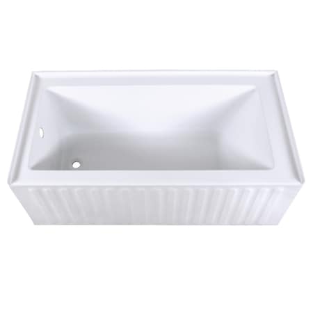 Aqua Eden Alcove Bathtubs, 60 L, 30.69 W, White, Acrylic VTDE603121L